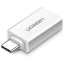 ADAPTOR Ugreen, "US173", USB Type-C(T) to USB 3.0(M), alb