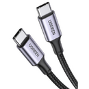 CABLU alimentare si date Ugreen, "US316", Fast Charging Data Cable pt. smartphone, USB Type-C la USB Type-C 100W/5A, braided, 2m, negru "70429" (include TV 0.06 lei) - 6957303874293