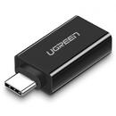 CABLU ADAPTOR Ugreen, "US173", USB Type-C(T) to USB 3.0(M), 5Gbps, lungime 15cm, PVC, negru