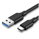 CABLU alimentare si date Ugreen, "US184", Fast Charging Data Cable pt. smartphone, USB 3.0 la USB Type-C 5V/3A, 1m, negru "20882" (include TV 0.06 lei) - 6957303828821