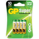 Baterie GP Batteries, Super Alcalina AAA (LR03) 1.5V alcalina, blister 4 buc. "GP24A-2UE4" "GPPCA24AS013" - 53876 (include TV 0.32lei)