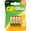 Baterie GP Batteries, Ultra Alcalina AAA (LR03) 1.5V alcalina, blister 4 buc. "GP24AU-2UE4" "GPPCA24AU016" (include TV 0.32lei)