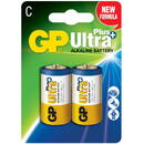 Baterie GP Batteries, Ultra+ Alcalina C (LR14) 1.5V alcalina, blister 2 buc. "GP14AUP-2UE2" "GPPCA14UP011" (include TV 0.16lei)