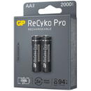 Acumulatori GP Batteries, ReCyko Pro 2100mAh AA (R6) 1.2V NiMH, paper box 2 buc. "GP210AAHCB-2EB2" "GPRHC212B308" (include TV 0.16lei)