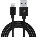 CABLU alimentare si date SPACER, pt. smartphone, USB Type-C (T) la Iphone Lightning (T), braided, retail pack, 1m, silver "SPDC-LIGHT-TYPEC-PVC-SL-1.0" (include TV 0.06 lei)