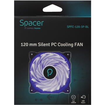 Spacer SPFC-120-3P-BL, Blue LED, 120mm