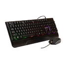 Tastatura KIT gaming SPACER USB INVICTUS, tastatura RGB rainbow + mouse optic 7 culori, black, "SPGK-INVICTUS"   (include TV 0.8lei)