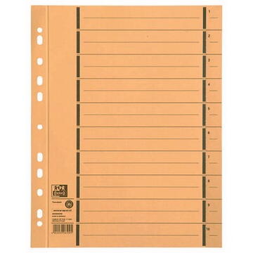 Accesorii birotica Separatoare carton manila 250g/mp, 300 x 240mm, 100/set, OXFORD - galben
