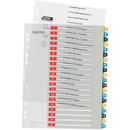 Accesorii birotica Index LEITZ Cosy, imprimabil, PP, A4, 1-20, multicolor
