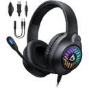 Casti Aukey Gaming Headset GH-X1 cu fir Over-ear Microfon 3.5 mm Noice canceling Black