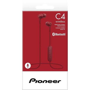 Pioneer SE-C4BT-R In-ear Micro-USB Bluetooth Red