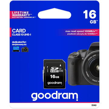 Card memorie SD Goodram 16GB,UHS I,cls 10, S1A0-0160R12