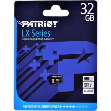 Card memorie Patriot LX Series MicroSDHC V10 32GB Clasa 10 UHS-I