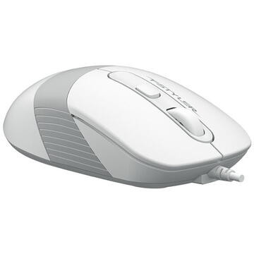 Mouse A4Tech FM10 cu fir USB Optic 1200 dpi Alb / Gri