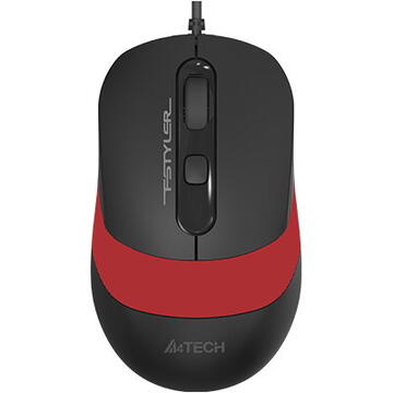 Mouse A4Tech FM10  cu fir USB Optic 1600 dpi Negru / Rosu
