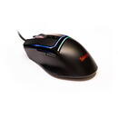 Mouse Spacer SPGM-ALIEN-PRO Gaming cu fir Optic  RGB, Negru
