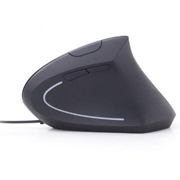 Mouse Gembird MUS-ERGO-03 cu fir,USB Optic 3200 dpi Negru