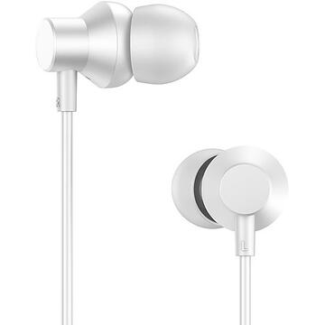 Casti Lenovo HF130 headphones/headset Wired In-ear Music White