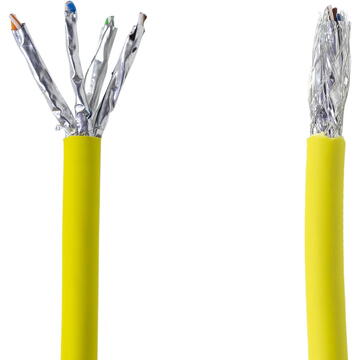 Cablu S/FTP CAT7 PNI SF07, 10Gbps, 1000MHz, pentru internet si sisteme de supraveghere, rola 305m, cupru