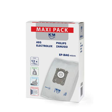 K & M Vacuum bags 12 + 2 EP-BAG MAXI