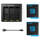 Telesin 3-slot charger for GoPro Hero 9 / Hero 10 + 2 batteries (GP-BTR-903)