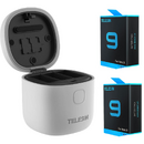 Telesin 3-slot waterproof charger Allin box for GoPro Hero 9 / Hero 10 + 2 batteries (GP-BTR-905-GY)