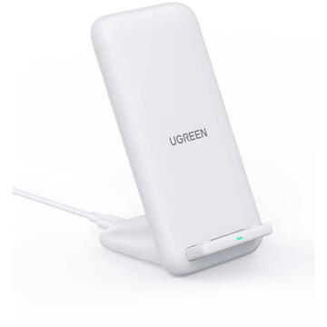 Incarcator de retea Wireless Charger UGREEN CD221, 15W (white)