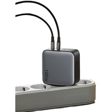Incarcator de retea UGREEN CD254 Wall Charger, 2x USB-C, 100W, PD (Black)