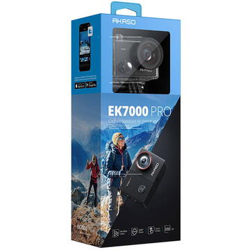 Akaso EK7000 Pro, 2", Ultra HD, 16MP,130ft/40m Waterproof Negru