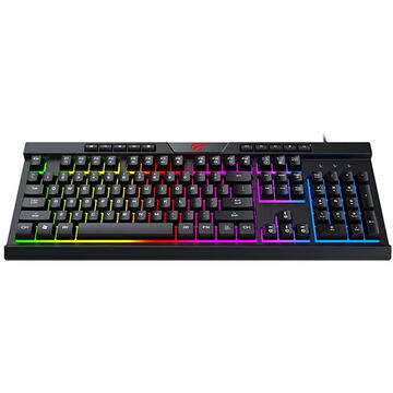 Tastatura Havit GAMENOTE KB500L Gaming Tastatura, Iluminare RGB, Negru, USB, Cu fir, 114 Taste