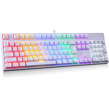 Tastatura Mechanical keyboard Motospeed CK107 RGB (white)