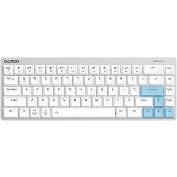 Tastatura Wireless mechanical keyboard Dareu EK868 Bluetooth (white&blue)
