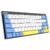 Tastatura Wireless mechanical keyboard Dareu EK868 Bluetooth Alb/Blue/Galben, Fara Fir