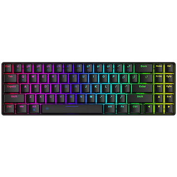 Tastatura Wireless mechanical keyboard Dareu EK871 Bluetooth + 2.4G RGB Negru