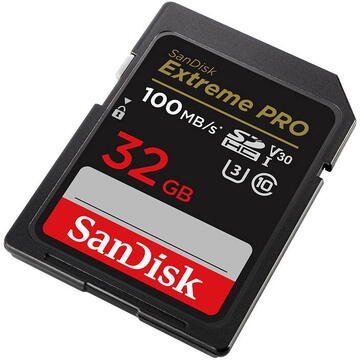 Card memorie SanDisk EXTREME PRO SDHC 32GB 100/90 MB/s UHS-I U3 memory card (SDSDXXO-032G-GN4IN)