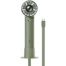 Ventilator Baseus Flyer Turbine portable hand fan + USB-C cable (green)