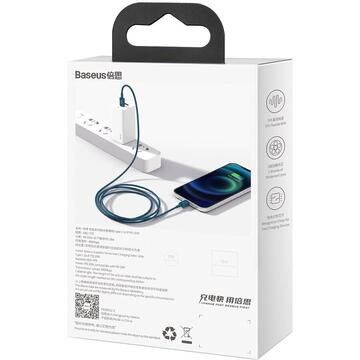 Baseus Superior Series Cable USB-C to iP, 20W, PD, 2m Albastru