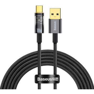 Baseus Explorer, USB to USB-C Cable, 100W, 2m Black