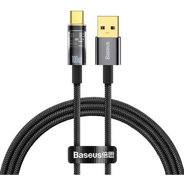 Baseus Explorer, USB to USB-C Cable, 100W, 1m Black