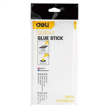 Hot Melt Glue Stick Deli Tools EDL5043, 11x200mm (10pcs)