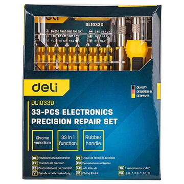Precision Screwdriver set 33 pcs Deli Tools EDL1033D