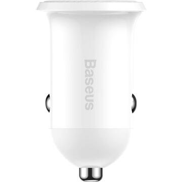 Baseus Grain Pro Car Charger 2x USB 4.8A (white)