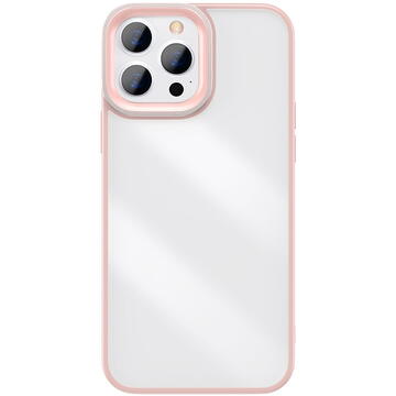 Husa Baseus Crystal Transparent Case for iPhone 13 Pro Max (pink)