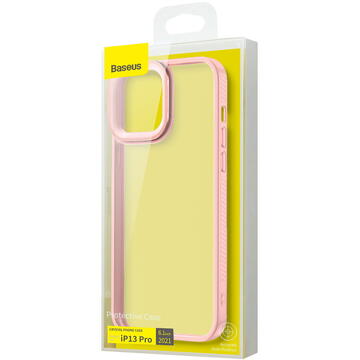 Husa Baseus Crystal Transparent Case for iPhone 13 Pro (pink)