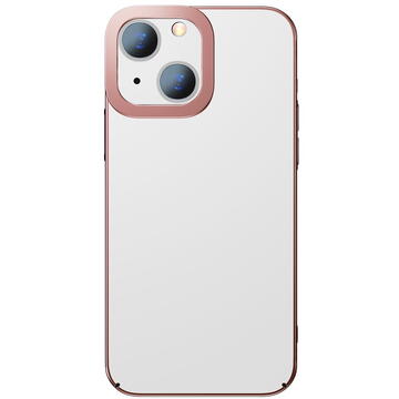 Husa Baseus Glitter Transparent Case for iPhone 13 (pink)