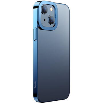 Husa Baseus Glitter Transparent Case for iPhone 13 (blue)