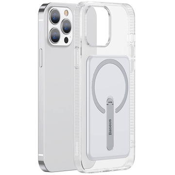 Husa Baseus Crystal Magnetic Glass Case with a bracket for iPhone 13 Pro (transparent)
