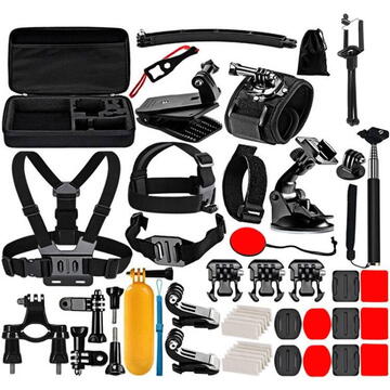 Puluz 50 in 1 Accessories Ultimate Combo Kits for sports cameras PKT39