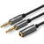 Accesorii Audio Hi-Fi Audio AUX splitter UGREEN headphones + microphone to 3.5 mm mini jack cable, 28cm, aluminium (black)