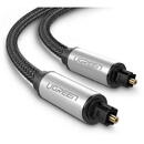 Accesorii Audio Hi-Fi UGREEN AV108 Toslink Audio optical cable, braided aluminum, 1m (grey)
